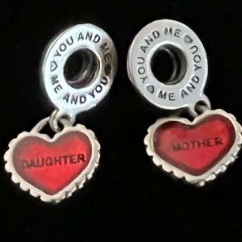 PANDORA PIECE OF MY HEART MOTHER/DAUGHTER DANGLE CHARM